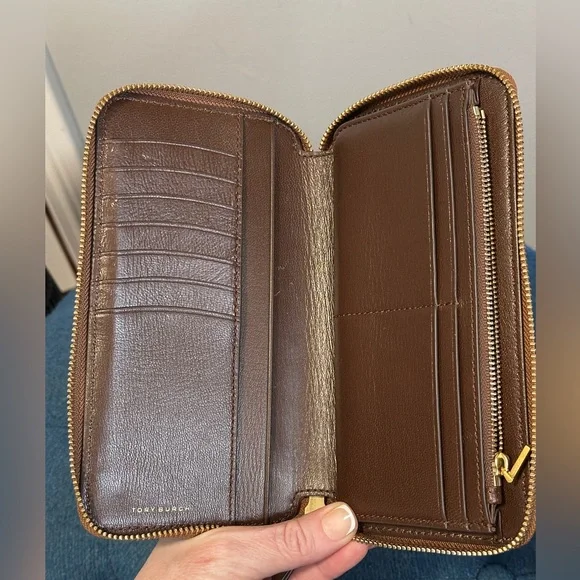 Tory Burch T Monogram Leather Zip Continental Wallet - Picture 7 of 12